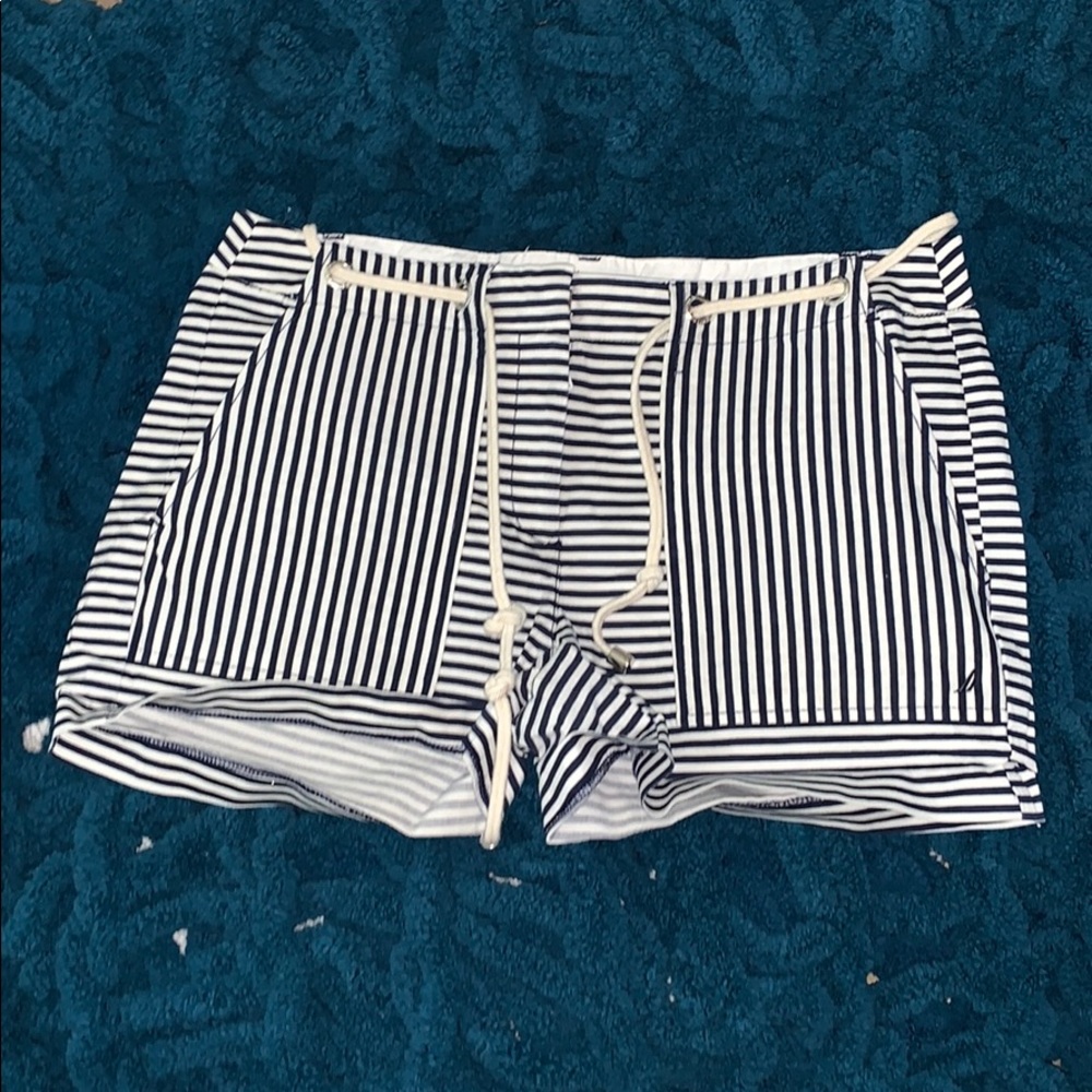 Navy and white shorts